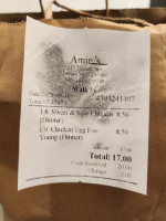 Ninki Sushi Bar menu